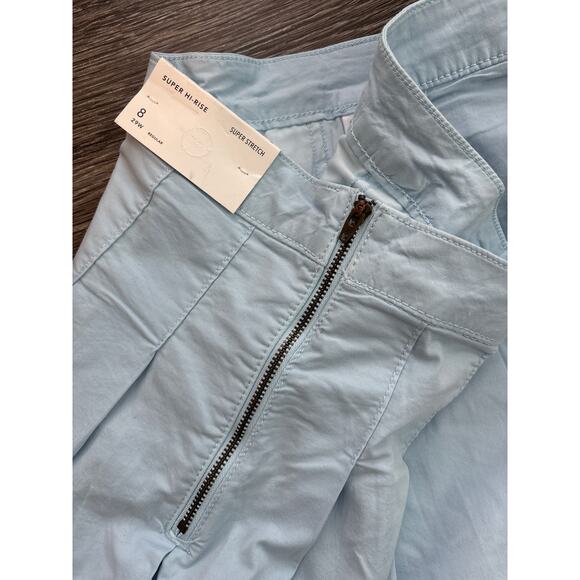 NWT American Eagle Twill Pleated Skirt In Light Blue Size 8 - Picture 4 of 5